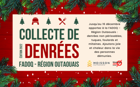 Lancement de la 2e édition de notre collecte de denrées au profit de Moisson Outaouais et d'Itinérance Zéro