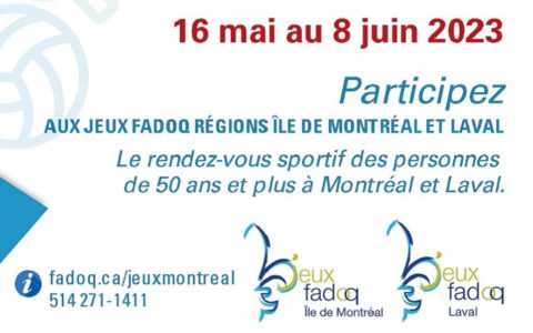 Jeux FADOQ - Région Laval et Île de Montréal 2023