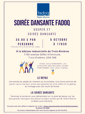 Soupers de la FADOQ – Région Mauricie !