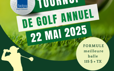 Tournoi de golf FADOQ - Région Outaouais : 22 mai 2025