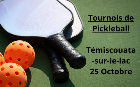 Tournois de Pickleball - Témiscouata-sur-le-Lac - 25 Octobre 2025