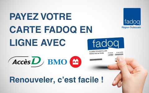 Renouvelez votre carte FADOQ en toute simplicité avec le paiement direct