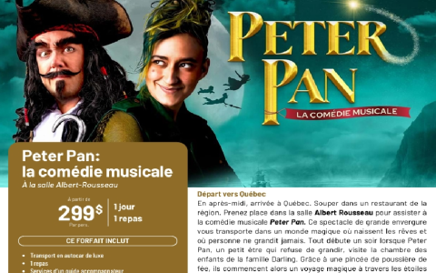 Comédie musicale Peter Pan / Club FADOQ Notre-Dame-des-Prairies