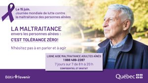 Infolettre spéciale : Journée mondiale de lutte contre la maltraitance envers les personnes aînées
