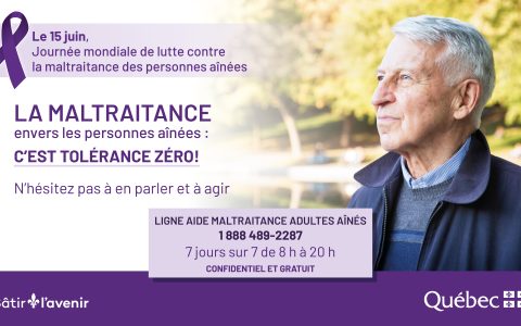 Infolettre spéciale : Journée mondiale de lutte contre la maltraitance envers les personnes aînées