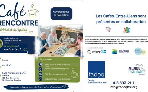 Café Rencontre Entre-Liens - Saint-Michel de Squatec