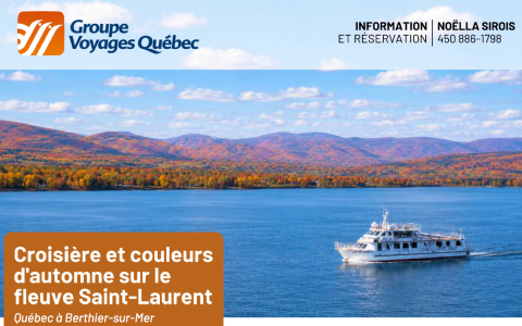 Croisière et couleurs d'automne sur le fleuve Saint-Laurent / Club FADOQ Notre-Dame-Des-Prairies