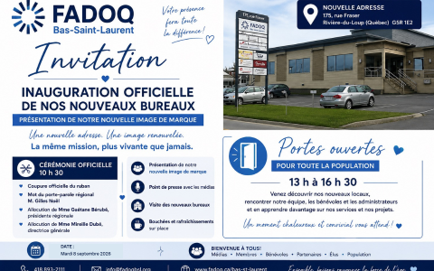 Porte ouverte - Bureau Rivière-du-Loup