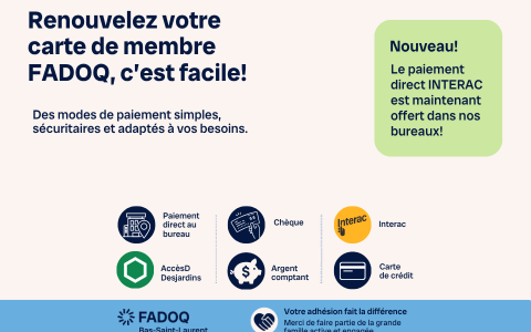 NOUVEAU | Le paiement Interac est maintenant accepté à nos bureaux ✅