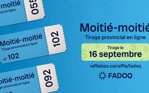 Courez la chance de gagner gros grâce au tirage moitié-moitié provincial!