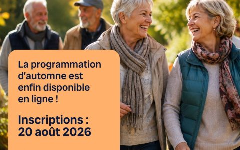 Modalités d'inscriptions à la programmation d'Automne 2026