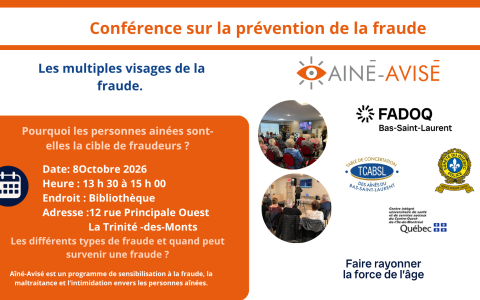 Conférence :  Aîné-Avisé - La Trinité-des-Monts - 8 Octobre 2026