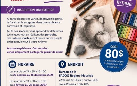 Cours de dessin – Pour le plaisir de dessiner ensemble!