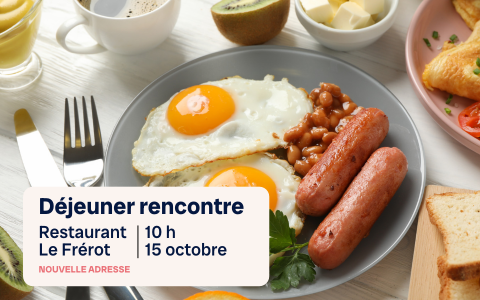 Déjeuner rencontre : le 15 octobre au restaurant Frérot à Gatineau (nouvel emplacement)
