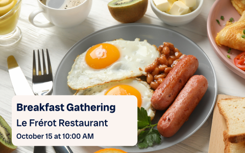 Breakfast Meeting: October 15 at Restaurant Frérot in Gatineau (New Location)