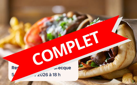 **COMPLET**Souper rencontre au restaurant La Casa Grecque : 5 novembre 2026