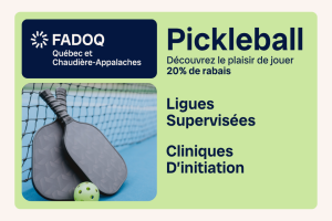 Pickleball | Cliniques d’initiation et ligues supervisées