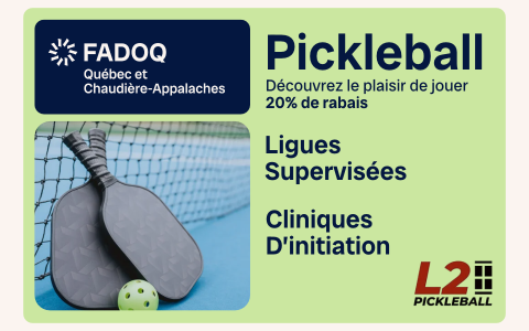 Pickleball | Cliniques d’initiation et ligues supervisées